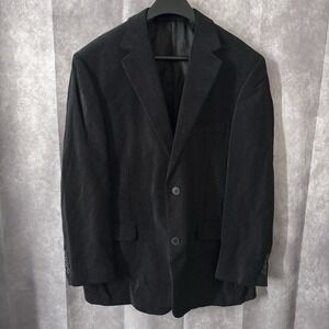 Andrew Fezza Men's 44S Black White Polka Dot Sueded  Style‎ Blazer Sport  Jacket